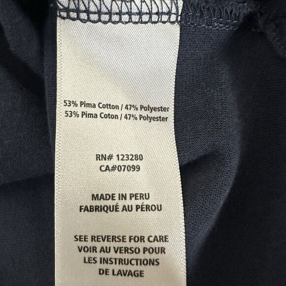 Travis Mathew‎ Polo Shirt Mens Large Blue Grey Golf Striped Short Sleeve Adult - Picture 3 of 9